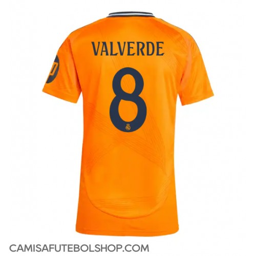 Camisa de time de futebol Real Madrid Federico Valverde #8 Replicas 2º Equipamento Feminina 2024-25 Manga Curta